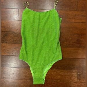Oséree neon sparkly green bathing suit